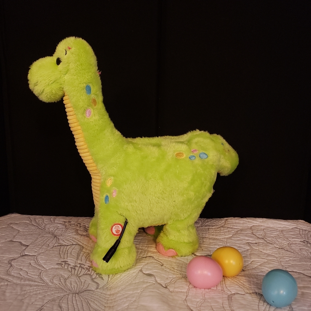 Switch Adapted Easter Signing Dino for Special Needs Child, Animated Plush Toy